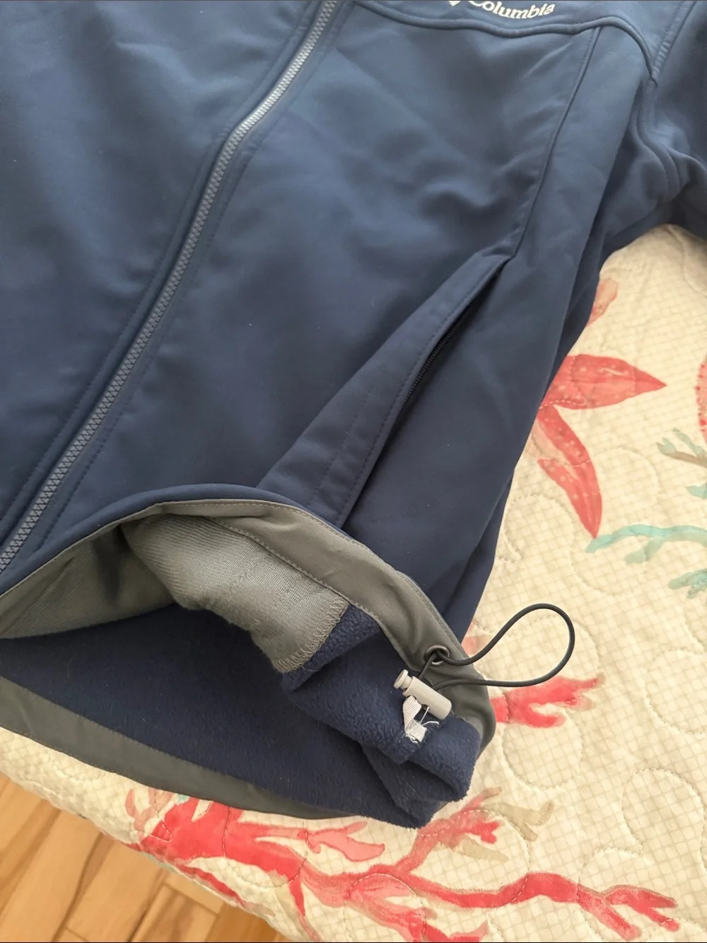 Columbia Dark Blue Full-Zip Softshell Jacket